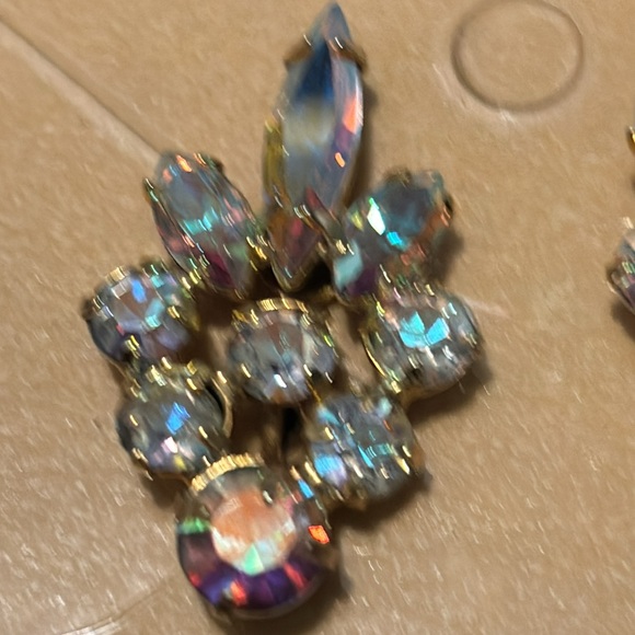Nwots AB Rhinestone Earrings 1.5” - Picture 6 of 8